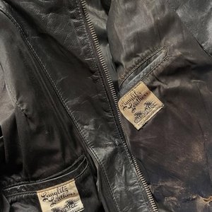 <span class=keywords><strong>Chaqueta</strong></span> <span class=keywords><strong>de</strong></span> <span class=keywords><strong>cuero</strong></span> negro vintage con logotipo personalizable-Estilo <span class=keywords><strong>de</strong></span> <span class=keywords><strong>motocicleta</strong></span> retro con cremallera asimétrica y cuello alto - Product Image 3