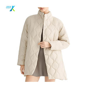 Chaqueta Acolchada Extra Grande para Mujer, de Lona, Ligera, Cálida, Transpirable, con Botones, Bolsillos Laterales, Forro de Piel de Oveja - Product Image 2