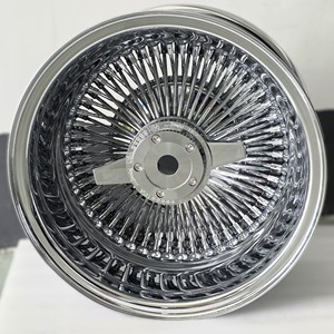Nuevo Rin de Acero de 13X7 14X7 15X7 con <span class=keywords><strong>100</strong></span> Radios, Tipo Inverso, Enlace Recto, de Alta Calidad, Cromado, Incluye Tapas y Adaptadores - Product Image 3