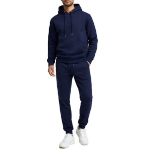 <b>Mens</b> Casual Woven Fleece-Lined <b>Pullover</b> Hoodie Sweater and Jogger - Product Image 3
