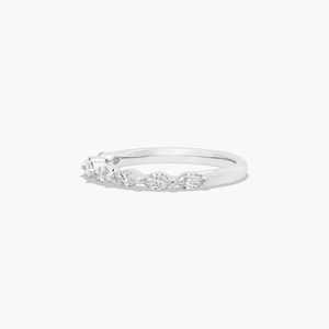 Delicate Marquise Shape Diamond <b>Dainty</b> Band <b>Ring</b> in 10K Yellow Gold Elegant and Modern Design for Daily Wear Gift For Woman - Product Image 5