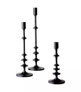 Candélabre de couleur noire de luxe pour la décoration de mariage bougeoir en métal dernier candélabre nouveau bougeoir en métal - Product Image 2