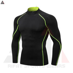 Camisas de compresión de sublimación 3D del fabricante Unisex transpirable de secado rápido 100% poliéster largo corte técnico estilo deportivo - Product Image 5