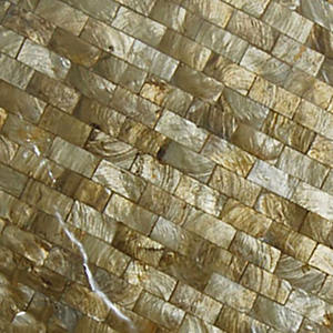 seashell tiles crafts <b>art</b> from capis shell Capiz Shell Jewelry-Square Motif <b>Mosaic</b> in Golds - Product Image 3