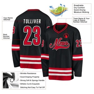2025 OEM personalizado Tackle Twill bordado Hockey Jerseys rápido equipo sublimación Hockey sobre hielo desgaste nuevo Hockey - Product Image 2