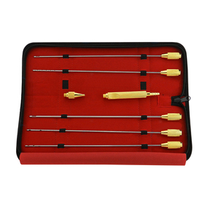 Wholesale Top Quality Face Liposuction Cannulas Set of 5 Pieces With Handle &amp; Adapter OEM &amp; ODM Services for Liposuction <strong>Surgery</strong> - Product Image 3