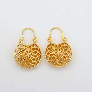 Best Selling 18K Gold Plated Handmade <b>Ethnic</b> Jewelry Trendy Wholesale Tribal Drop Earrings for Women New Arrival <b>Accessories</b> - Product Image 3