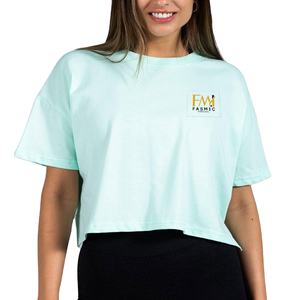 เสื้อยืดคอกลมผ้าฝ้าย100% สำหรับผู้หญิงแห้งเร็วพร้อมผ้าปรับแต่งได้ไซส์พิเศษ - Product Image 1