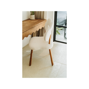 Chaise Cloude innovante, scandinave, ergonomique pour le soutien et la relaxation, en bois et tissu, mobilier moderne pour salon et chambre à coucher - Product Image 2