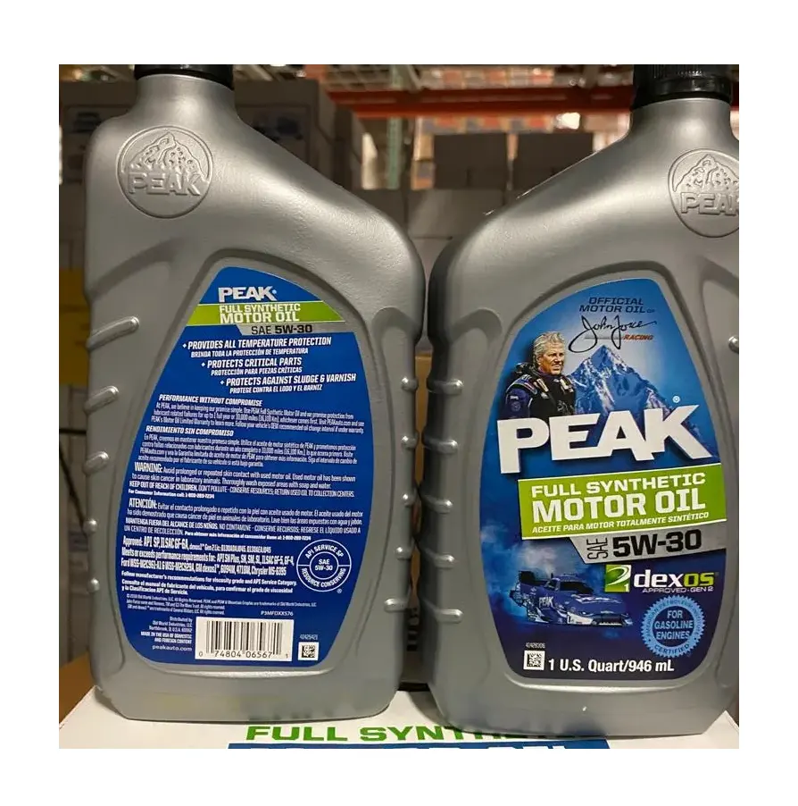 1 Quart Peak Full Synthetic SAE 5W-30 Wholesale Price Motor Oil Lubricant Oil 1 BOX 6 BOTTLES