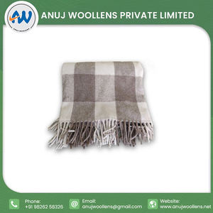 Manta de cama de lana de nuevo diseño 2024, nuevo diseño de alta calidad, comodidad acogedora con nuestras mantas de lana de tartán al por mayor - Product Image 5