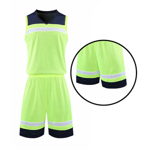 Combinaison de basket-ball de haute qualité respirante antibactérienne grande taille à séchage rapide en polyester uniforme de basket-ball personnalisé de qualité supérieure - Product Image 6