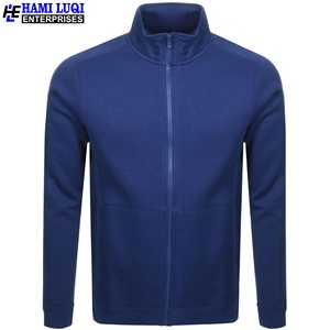 Vêtements d'hiver décontractés pour hommes 100% coton survêtements avec manches longues doux polaire et deux poches grande taille en gros - Product Image 3
