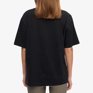 Camiseta Informal Holgada de Gran Tamaño para Mujer, 100% Algodón, Negra, Estilo Urbano, Cuello Redondo, Jersey Transpirable de Secado Rápido para Verano - Product Image 3