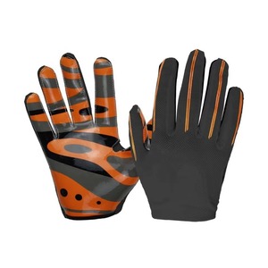 Guantes de Fútbol Americano Ligeros de Alta Calidad, Cierre de Gancho y Bucle en Todos los Dedos, Logotipo Personalizable, Duraderos, Transpirables, Deportivos - Product Image 2