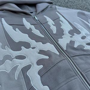 <b>Y2K</b> Zip up Hoodie Embroidery Vintage Man Hoodie Hip Hop Men Fashion Casual Streetwear <b>Top</b> - Product Image 2