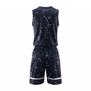 Sublimation complète personnalisée 100% polyester impression logo chemises de basket-ball pour hommes maille tissu uniforme de basket-ball pour adultes - Product Image 3