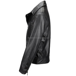 Veste en cuir pour hommes de haute qualité et au design unique, meilleure vente à bas prix, coupe ajustée, veste en cuir d'hiver élégante pour hommes - Product Image 4