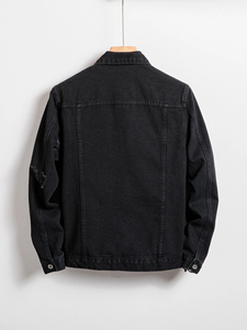 Vestes en jean OEM pour hommes avec personnalisation complète/Veste en jean pour hommes de style sport personnalisée pour vêtements de plein air - Product Image 2