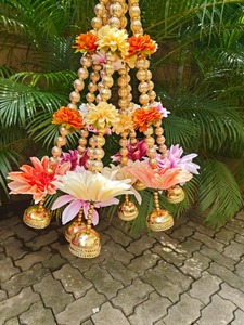 Guirlande de fleurs multicolores de haute qualité pour la décoration de Ganpati, toile de fond pour réception de mariage et festival du Ramadan - Product Image 3