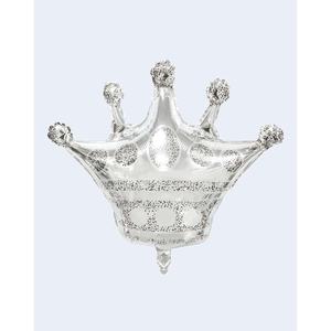 Globo de fiesta Love Corona plateado 76cm, bolsa de 12 unidades - Product Image 1