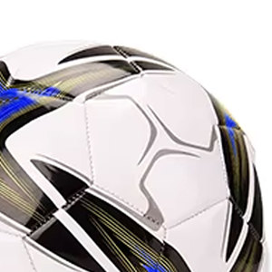 Ballon de football de taille 3 personnalisé de haute qualité, en cuir PU, cousu à la machine, ballon de sport promotionnel fabriqué au Pakistan - Product Image 5