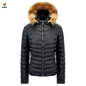 Winter Plus Size Custom Logo Slim Fit Long Sleeve Ladies Down <b>Coats</b> Outdoor Down Jacket Fashion <b>Women</b> <b>with</b> <b>Fur</b> Puffer Jackets - Product Image 2