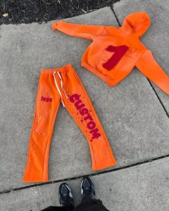 Conjunto de Pantalones y Sudadera con Estampado Personalizado, Logotipo Bordado, Primavera, 100% Algodón, Alta Calidad, Personalizable, Chándal para Hombre - Product Image 3