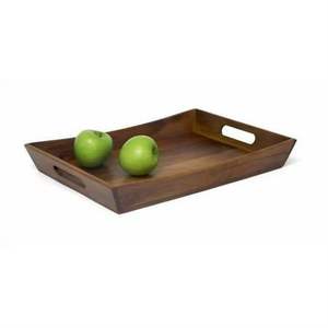 Plateau en bois écologique de forme rectangulaire pour hôtels pour le petit-déjeuner, le déjeuner ou le dîner - Product Image 1