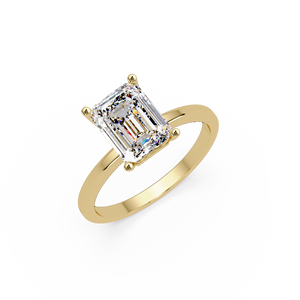 Bague Solitaire en Or Massif 14K 18K avec Diamant de Laboratoire Taille Émeraude 2.00 CT Certifié IGI DEF VVS, Bague de Mariage, Vente en Gros - Product Image 3