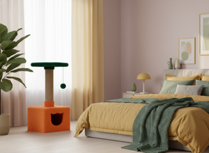Arbre à chat Amistar Tropical House de haute qualité avec 2 niveaux, écologique et durable pour chats de toutes tailles - Product Image 4