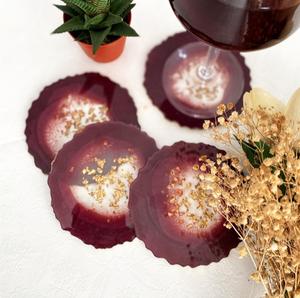 Posavasos de resina redondos modernos, esteras y almohadillas de mesa para servir té y café en casa, diseño elegante - Product Image 2