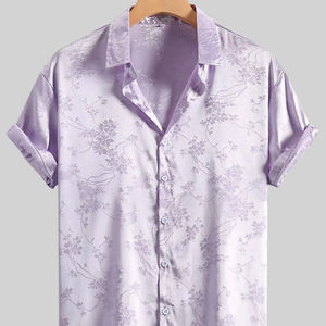 เสื้อเชิ้ตผู้ชายแขนสั้นพิมพ์ลาย3D ลำลองแบบกำหนดเองเสื้อเชิ้ตผ้าฝ้าย100% - Product Image 4