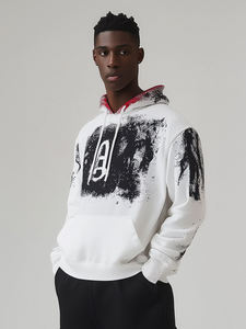 100% Cotton Custom Logo Graphic Printing Puff Print <b>Hoodie</b> 100% Cotton Streetwear Sweatshirt Men's Unisex Hoodies - Product Image 5