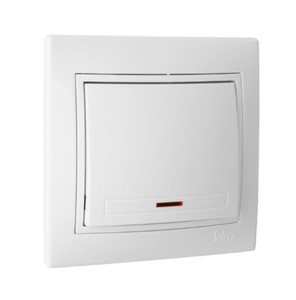 Pulsante illuminato bianco serie Europa Solera (ERP04ILU) - Product Image 1