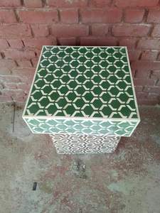 Cajas de regalo con incrustaciones de resina de madreperla de hueso de diseño geométrico para decoración del hogar patrón de grabado de estilo artístico para reventa en tiendas - Product Image 3