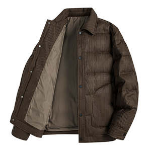 Veste matelassée pour homme sur mesure, grande taille, streetwear d'hiver, unisexe, logo en relief, veste pour homme de haute qualité, vente en gros OEM - Product Image 1