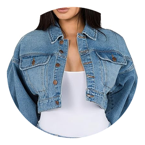 Manteau en jean surdimensionné Boyfriend pour femme Veste longue en coton avec veste en jean style camionneur pour femme - Product Image 6