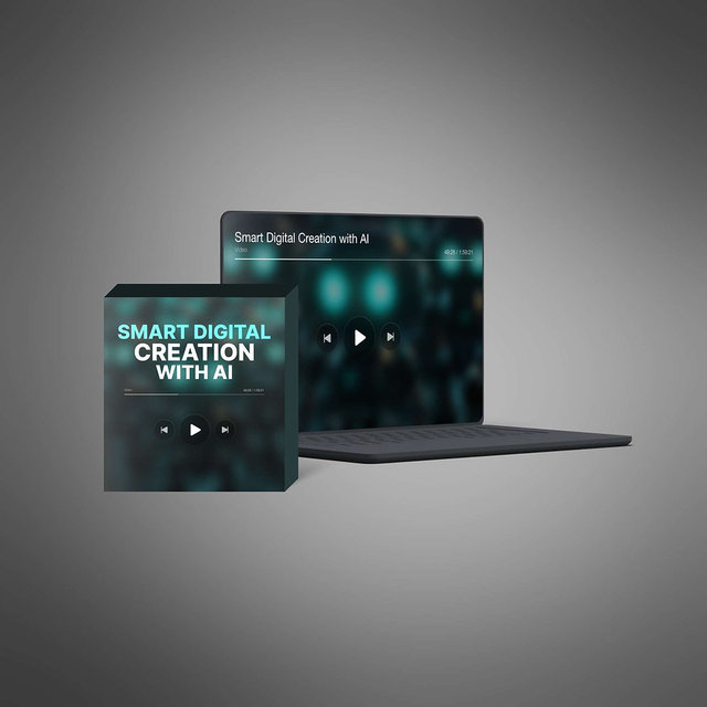 Smart Digital Creation with AI Applications 20-Part Video Series Instant Download Private Label ZIP File (237MB) with MP4 & PDFs