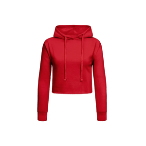 High Quality Cotton French Terry Plain Sweatshirt Crop Top Hoodies High Quality Crop Custom Women Made in Bangladeshi - Product Image 6