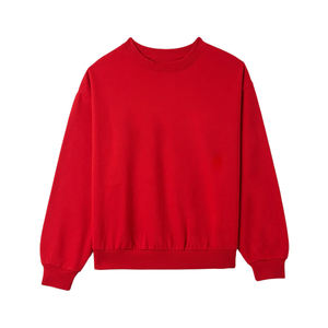 Jersey informal para mujer, sudadera de manga larga con cuello redondo para mujer, sudadera holgada de gran tamaño para mujer, Color sólido liso - Product Image 2
