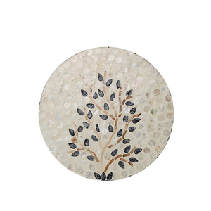 2024 nouvelle assiette de chargeur MOP de conception, parfaite pour la nourriture et le petit déjeuner, conception de plateau de service en nacre rustique - Product Image 6