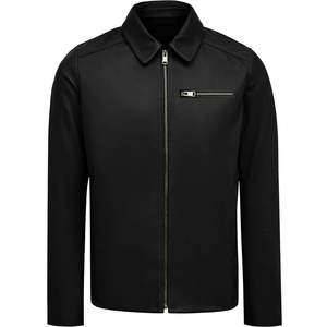 100% chaqueta de cuero genuino Slim Fit transpirable Viscos forro cierre de cremallera al por mayor chaqueta de cuero de moda de invierno para hombres - Product Image 1