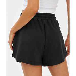 <b>Women</b> Fleece <b>Board</b> <b>Shorts</b> Sporty Regular Fit Elastic Waist Breathable 100% Cotton - Product Image 4