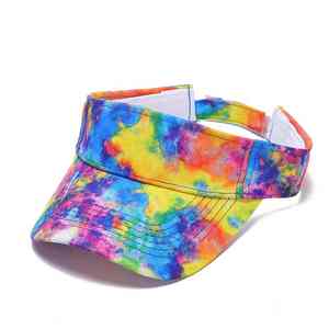 Visera Deportiva de Protección Multicolor para Mujer, Visera Deportiva Transpirable, Visera Personalizada con Estampado Tie Dye - Product Image 2