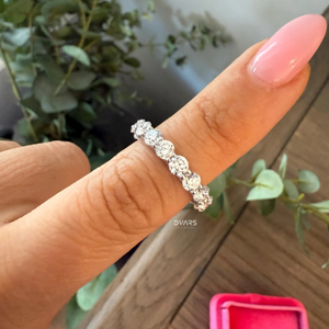 Bague en diamant de laboratoire de coupe ronde de luxe bague de fiançailles pour femmes concepteur de déclaration de mariage bijoux fins cadeau de mariée - Product Image 5