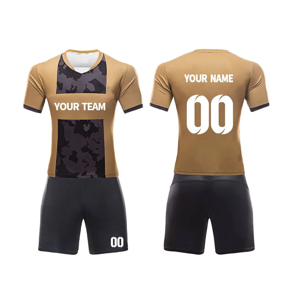 Custom OEM Logo Men Team Sublimation Sports Soccer Wear T Shirts Uniform Football Jersey