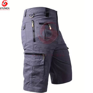 กางเกงขาสั้นคาร์โก้ผู้ชายแบบสวมใส่สบาย ระบายอากาศได้ดี ขนาดใหญ่พิเศษ พร้อมปักโลโก้ตามสั่ง ขายส่ง - ผ้าฝ้ายคุณภาพสูง แห้งเร็ว แฟชั่นทันสมัย - Product Image 4