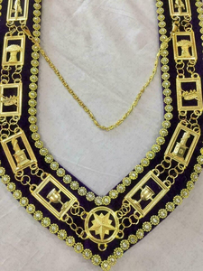 Regalia Delantal OES Eastern Star Masonic Regalia Collar de cadena Masonic Regalia O.E.S Eastern Star Collar - Product Image 3