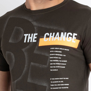 T-shirt uni pour hommes T-shirt en polyester T-shirts rapides sur mesure T-shirts pour hommes sérigraphiés légers de couleur unie - Product Image 6